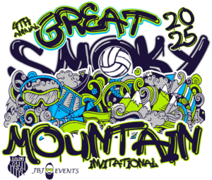 GREAT SMOKY MOUNTAIN INVITATIONAL AAU GIRLS VOLLEYBALL TOURNAMENT 2025 LOGO JBJ EVENTS