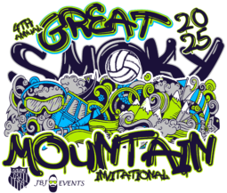 GREAT SMOKY MOUNTAIN INVITATIONAL AAU GIRLS VOLLEYBALL TOURNAMENT 2025 LOGO JBJ EVENTS