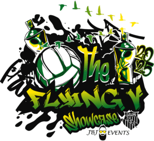 FLYING V SHOWCASE AAU GIRLS VOLLEYBALL TOURNAMENT EUGENE OREGON LOGO 2025 JBJ EVENTS